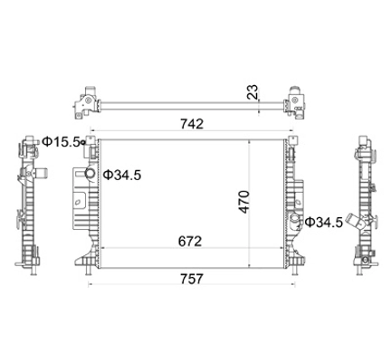 Радіатор основний Magneti Marelli BM1553 ціна, від 97.24 USD