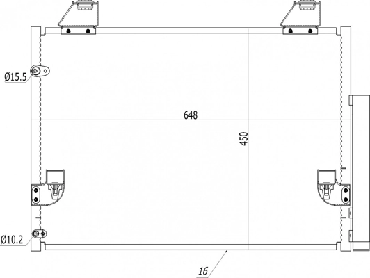 Радіатор кондиціонера AC830243 Maxgear
