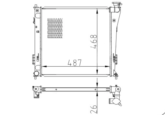 Купити 40D108A3 Polcar Радіатор двигуна