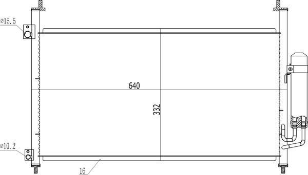 Радіатор кондиціонера 42260041 AND