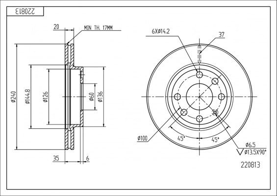 Купити Гальмівні диски передні Opel Corsa C F08, F68