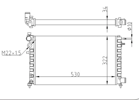 Радіатор основний Polcar 230608B3 ціна, від 37.49 USD