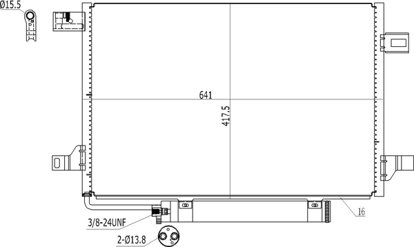 Конденсатор кондиціонера Peugeot/Citroen 1637844080 ціна, від 99.69 USD