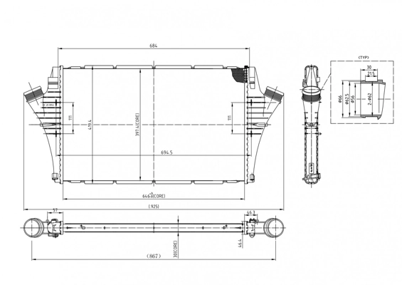 Купити AC630088 Maxgear Радіатор интеркуллера