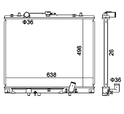  Радіатор Mitsubishi L 200 3