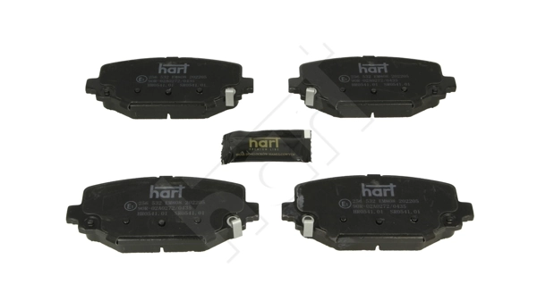 256532 Hart Колодки гальмівні задні, дискові