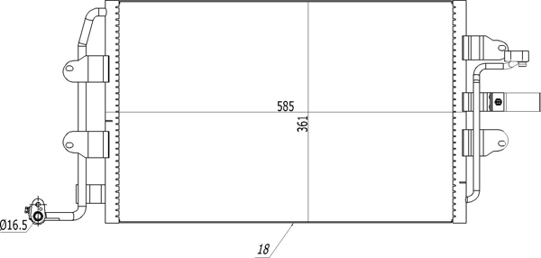 Купити Радіатор кондиціонера Volkswagen Beetle  9C1, 1C1, 9G1