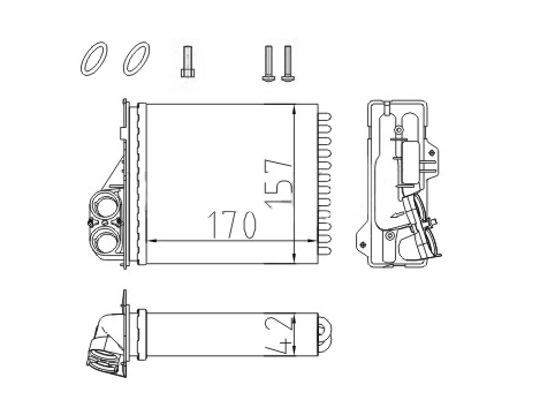 Радіатор пічки BR479 Magneti Marelli