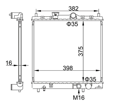 MB660540 Mitsubishi Радіатор охолодження двигуна