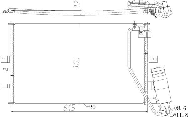 Конденсатор кондиціонера Polcar 6523K8C2 ціна, від 90.95 USD
