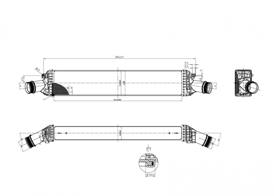 Купити MST443 Magneti Marelli Радіатор интеркуллера