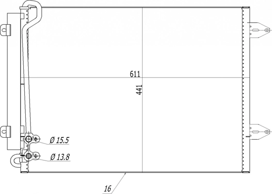 Радіатор кондиціонера 3C0820411C Renault (RVI)
