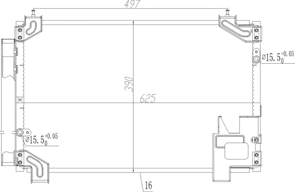 Конденсатор кондиціонера Polcar 8125K83K ціна, від 116.33 USD