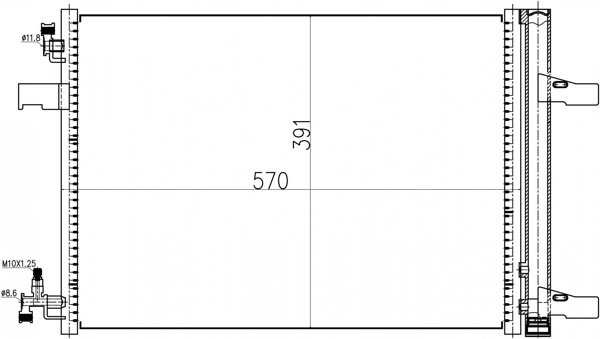 Конденсатор кондиціонера Opel Astra J Sports Tourer універсал (35) (2010 - 2015) ціна, від 69.20 USD