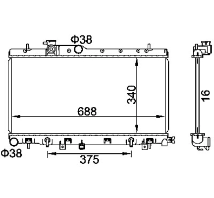 Радіатор основний Subaru Impreza II седан (GD, GG) (2000 - 2007) ціна, від 90.21 USD