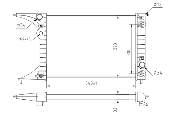 Радіатор основний Polcar 5527080 ціна, від 60.81 USD