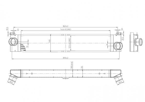 Купити 5770J82 Polcar Радіатор интеркуллера