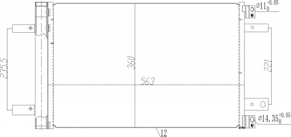 Конденсатор кондиціонера Koyorad CD471158 ціна, від 71.32 USD