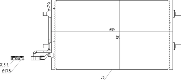 Радіатор охолодження кондиціонера AND 42260035