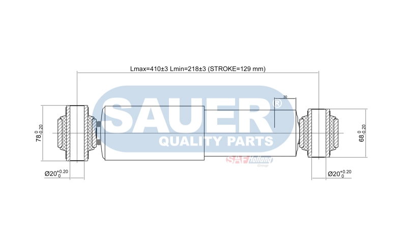 S3760023000 Sauer Амортизатор причепа