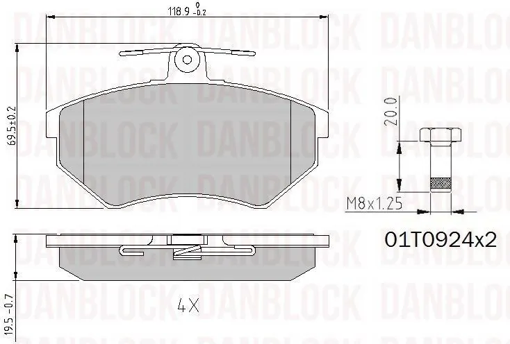 Гальмівні колодки Euroex EXBP01080AM ціна, від 10.09 USD