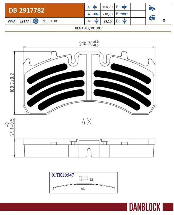 Задні гальмівні колодки Fomar Roulunds RL923381 ціна, від 101.24 USD
