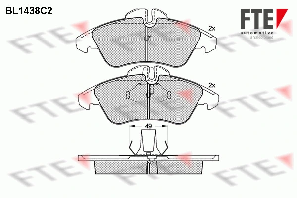 5001848363 Renault (RVI) Передні гальмівні колодки