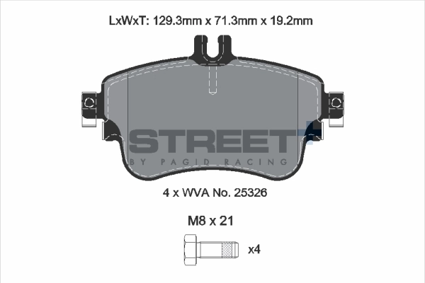 A0004201405 Mercedes Передні гальмівні колодки