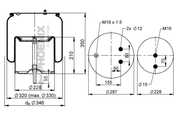 Пневмоподушка/Пневморессора моста Blacktech RML73608 ціна, від 72.94 USD