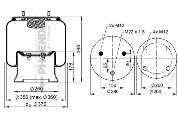 RML74031C Blacktech Ресора пневматичної підвіски