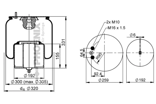 Пневмоподушка/пневморессора моста Continental/Siemens 4713NP0260238