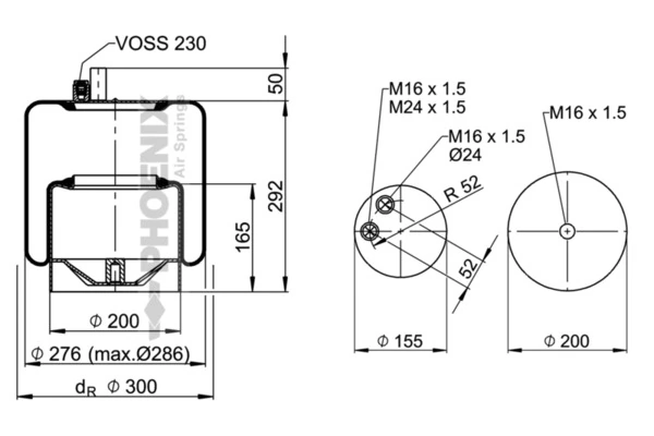 A9423202921 Mercedes Ресора пневматичної підвіски