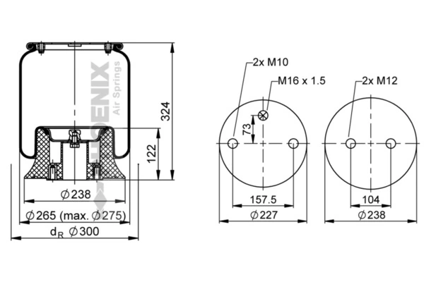 RML76251CP Blacktech Ресора пневматичної підвіски