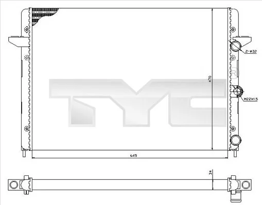 Радіатор 324008A2 Polcar