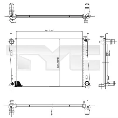 BM1526 Magneti Marelli Радіатор охолодження двигуна