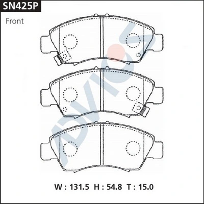 SN425P Advics Передні гальмівні колодки