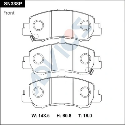 Передні тормозні колодки PN3816 Nibk