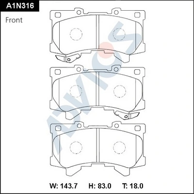 Гальмівні колодки Nibk PN1543 ціна, від 46.93 USD