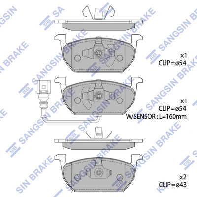  Передні тормозні колодки Audi A3 