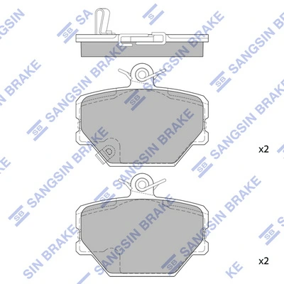 Передні тормозні колодки 1617262880 Peugeot/Citroen