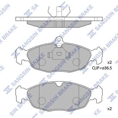 6351 Maxgear Передні гальмівні колодки