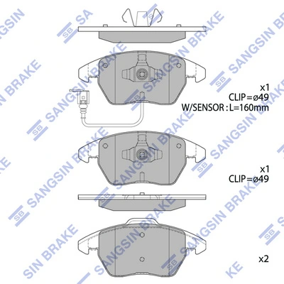Передні гальмівні колодки на Peugeot 308 I 4A, 4C