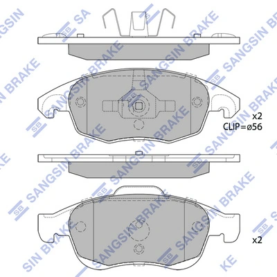 Передні гальмівні колодки на Citroen C4 GRAND PICASSO I UA
