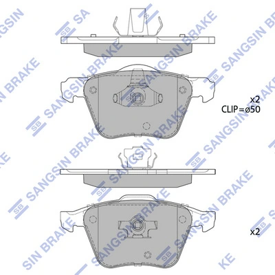 Передні тормозні колодки DP31690C EBC Brakes