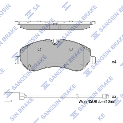 Передні тормозні колодки D413E Dafmi