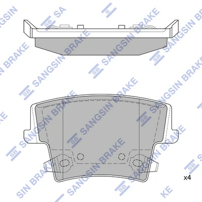 Задні гальмівні колодки K05142561AB Fiat/Alfa/Lancia