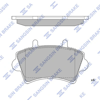Передні тормозні колодки BP343 Bosch