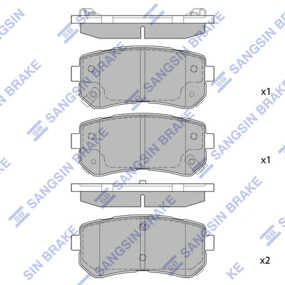 Колодки гальмівні задні, дискові на Hyundai I30  FD