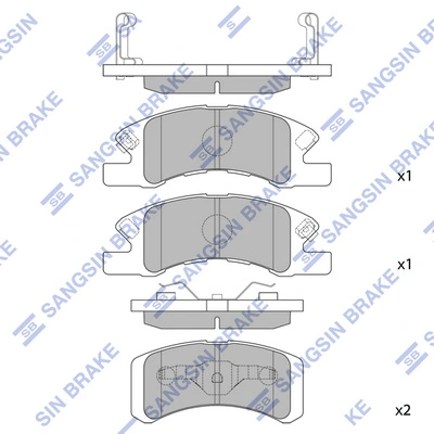Купити 04465B2030 Daihatsu Колодки гальмівні передні, дискові