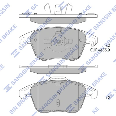 Передні гальмівні колодки на Citroen C4 II B7